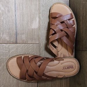 BORN Isle Woven Slide Slip On Sandal Size 7M